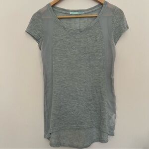 Maurices gray T-shirt with sheer gray detail size small